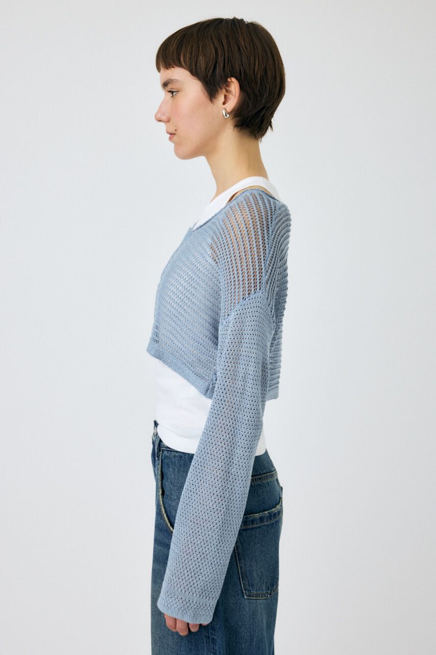 MOUSSY「OPEN WORK KNIT カーディガン」|カーディガン|