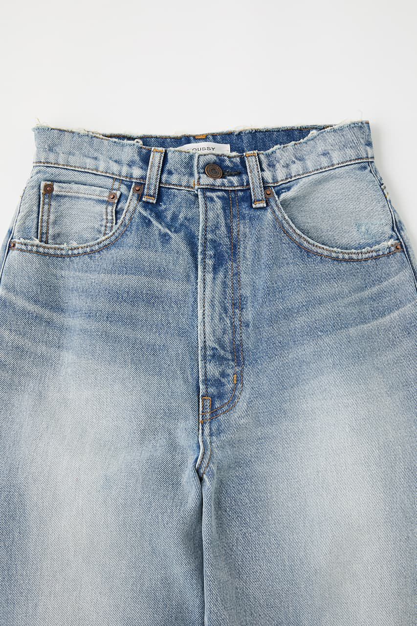 MOUSSY「HW DAMAGE LOOSE STRAIGHT」|デニム|