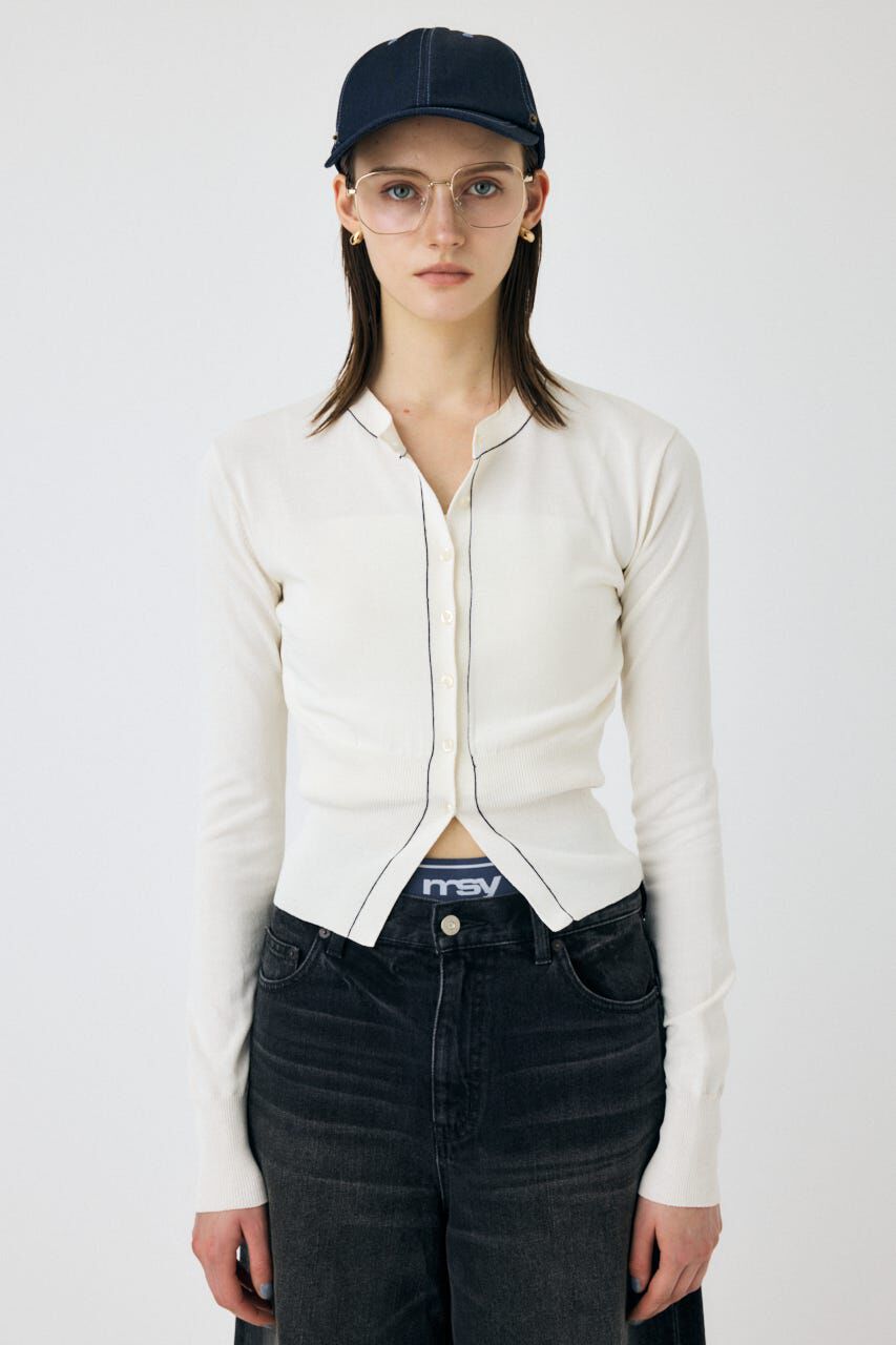 MOUSSY「COLOR STITCH カーディガン」|カーディガン|