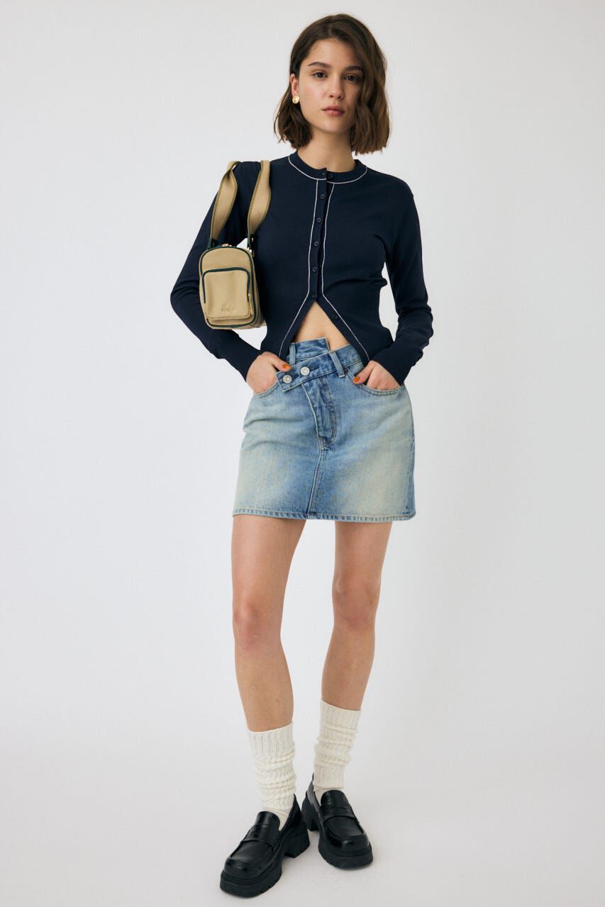 MOUSSY「COLOR STITCH カーディガン」|カーディガン|