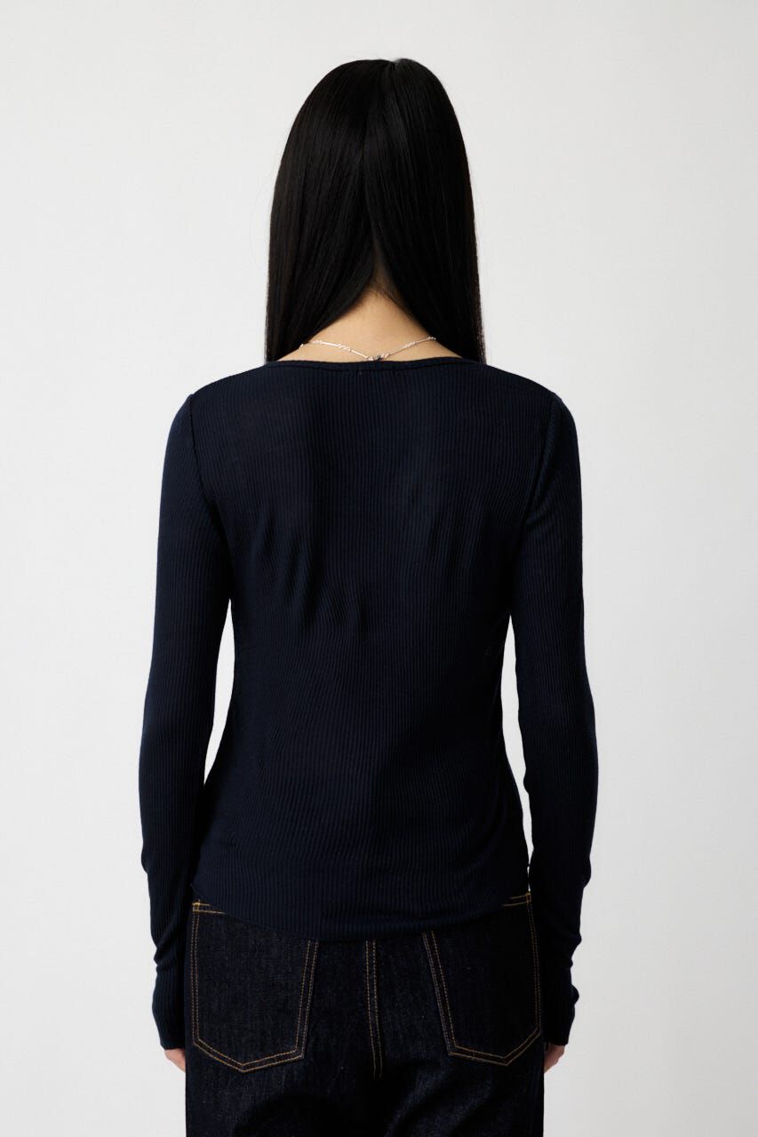 MOUSSY「HENRY NECK LONG SLEEVE Ｔシャツ」|Tシャツ・カットソー|