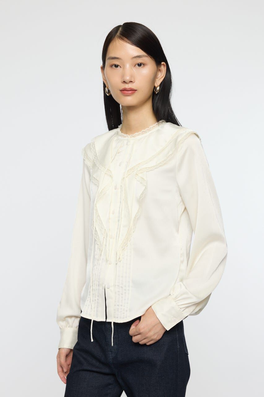 MOUSSY「DRAPE COLLAR ブラウス」|シャツ・ブラウス|