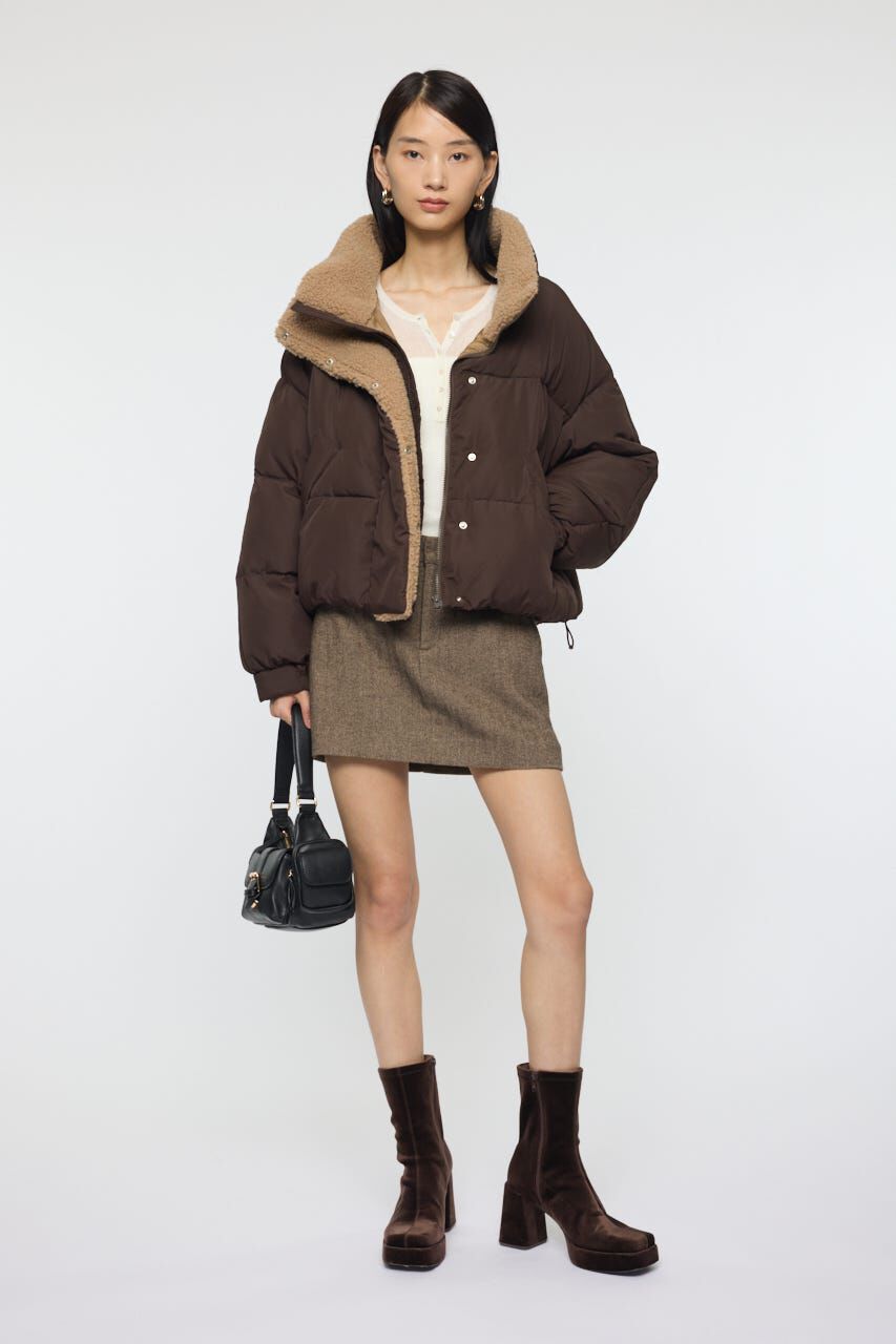 MOUSSY「STAND COLLAR PUFFER ジャケット」|ブルゾン・スタジャン|