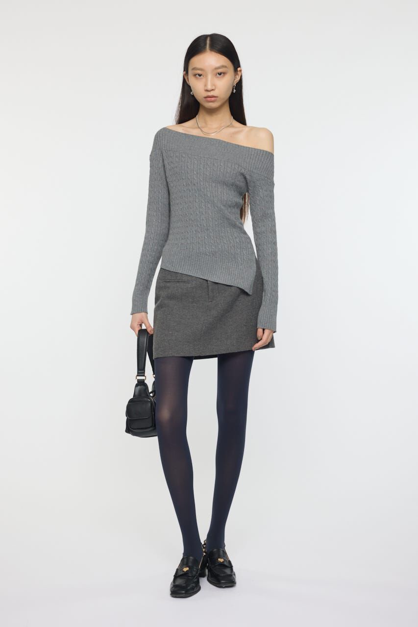 MOUSSY「CENTER PRESSED ミニスカート」|スカート|