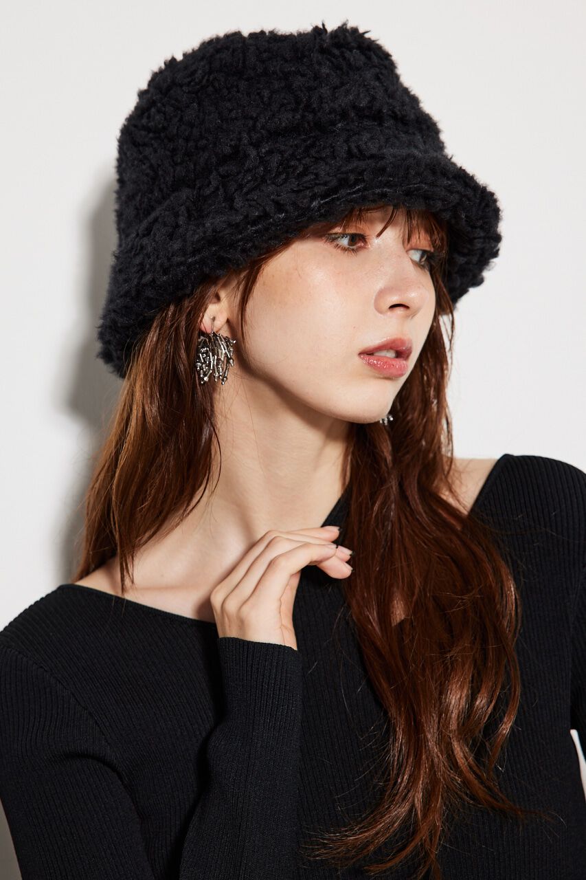 rienda「ボアバケットハット」|その他|BLK