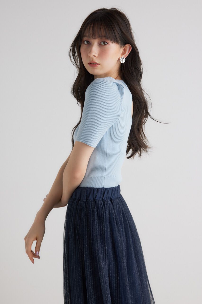 rienda「スクエアNCウォッシャブルKnit TOP」|ニット・セーター|