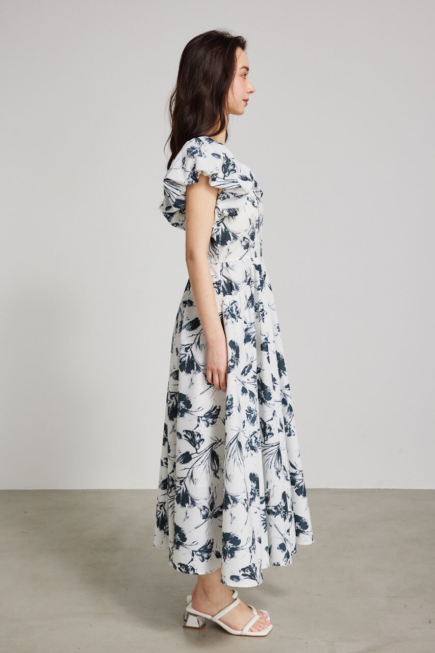 rienda「バルーンSLVデザインフレアOP」|ワンピース|