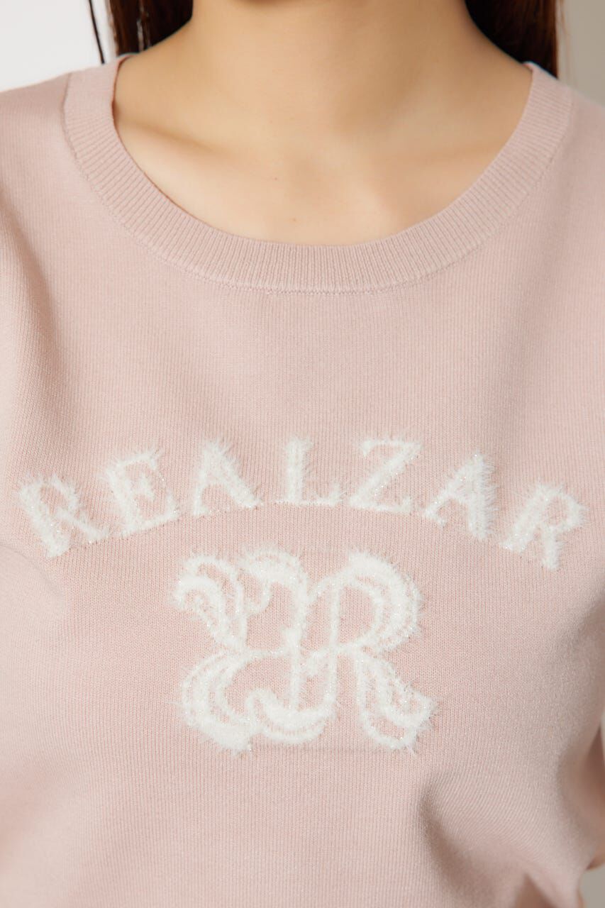 rienda「ジャガードロゴニットトップス」|ニット・セーター|