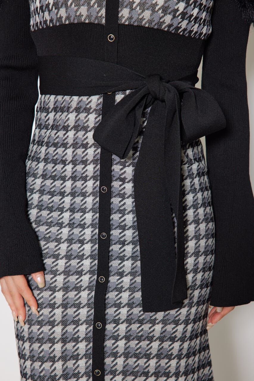 rienda「many wayフェイクファージャガードニットワンピース」|ワンピース|