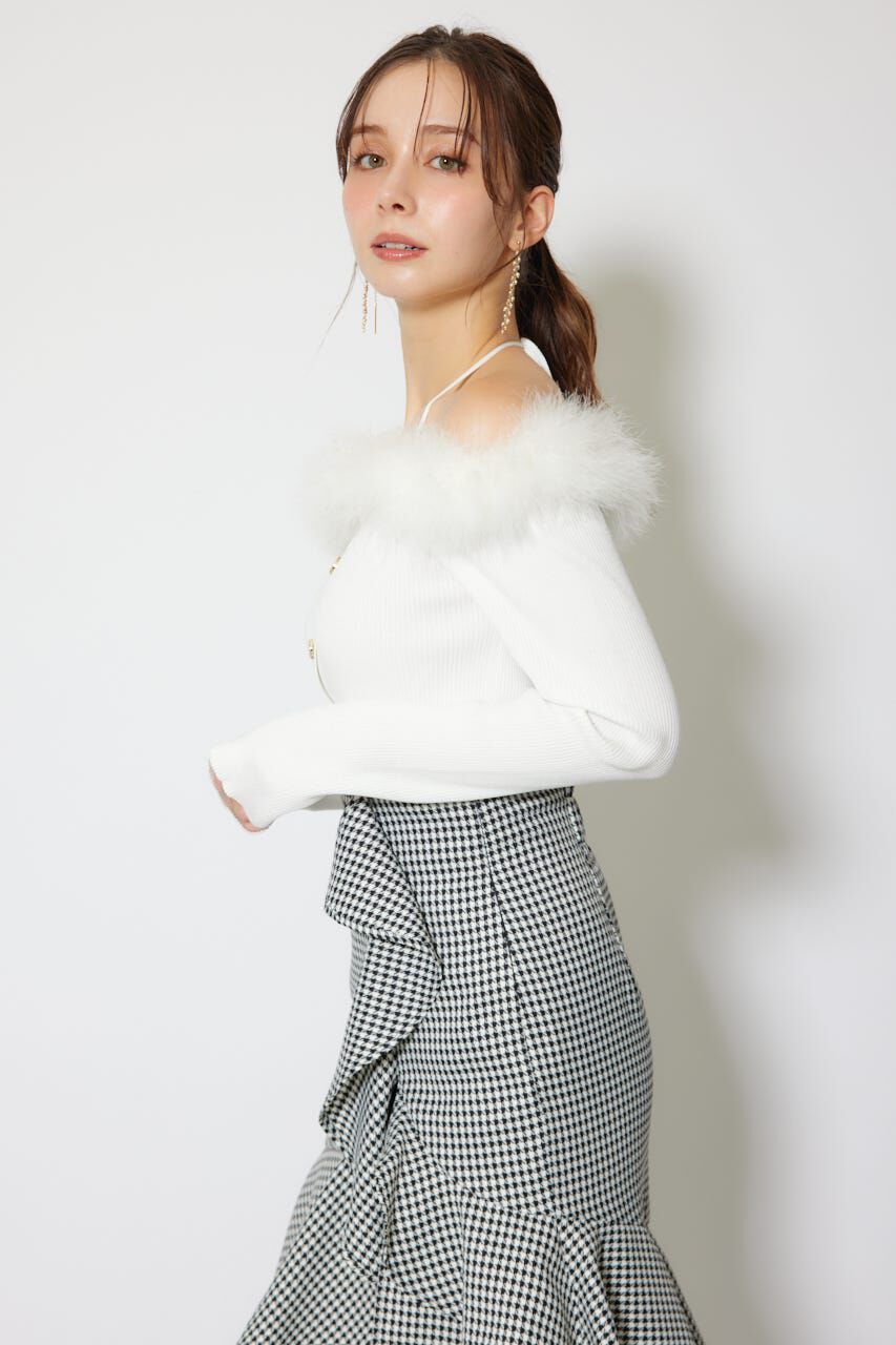 rienda「many wayフェザーオフショルニットトップス」|ニット・セーター|