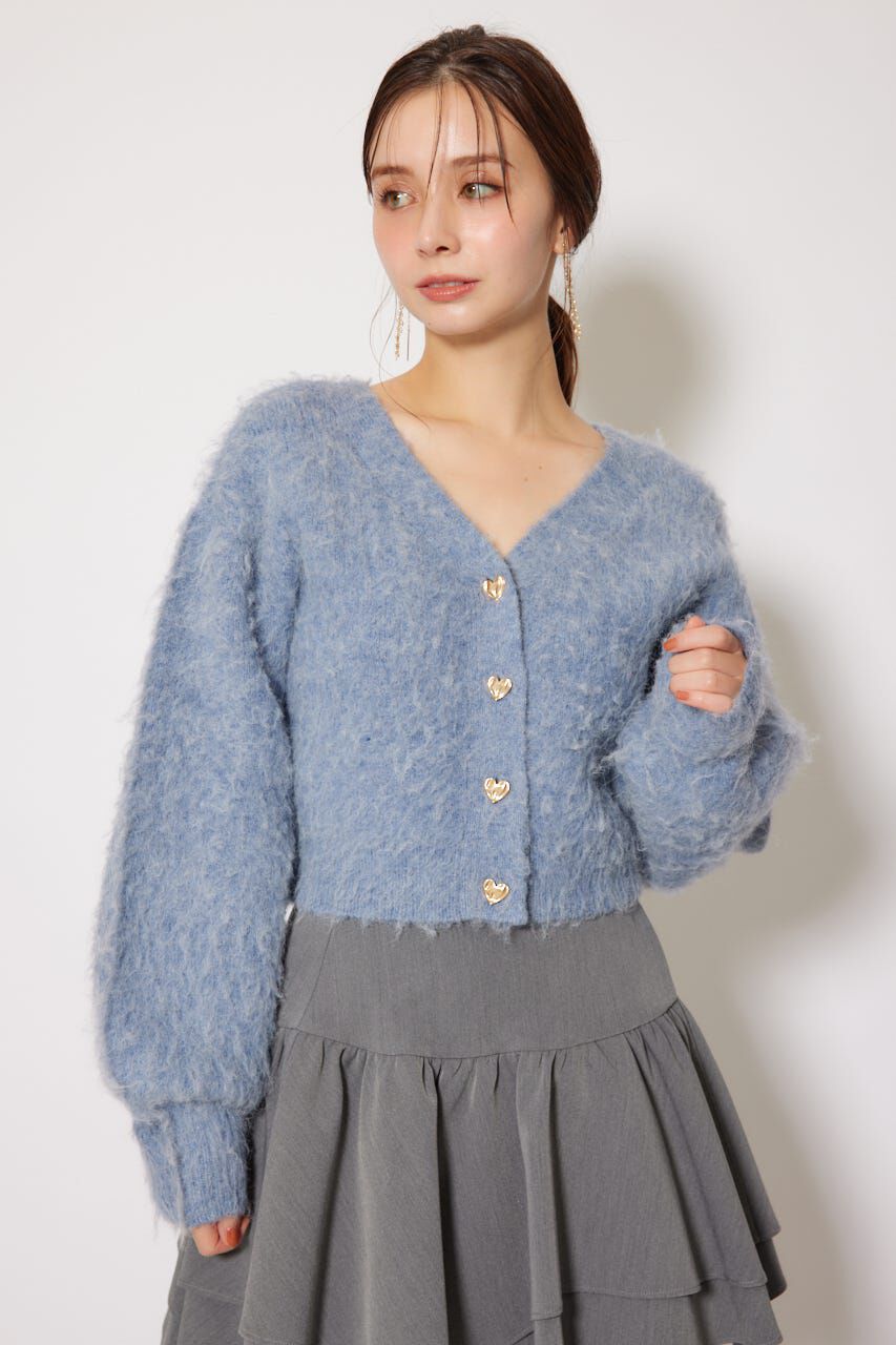 rienda「W faceシャギーニットカーディガン」|カーディガン|