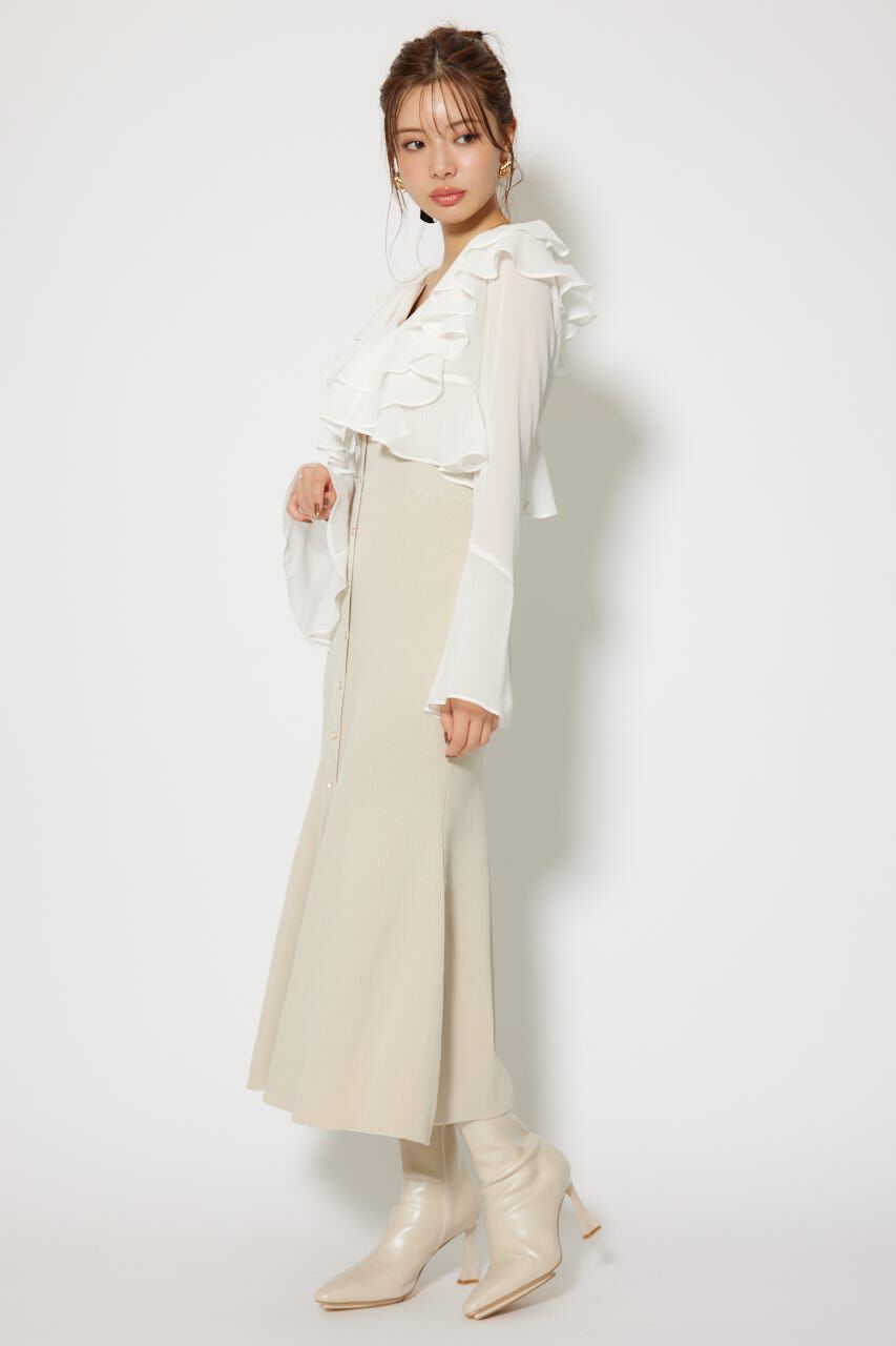 rienda「カーディガンセットニットマーメイドワンピース」|ワンピース|