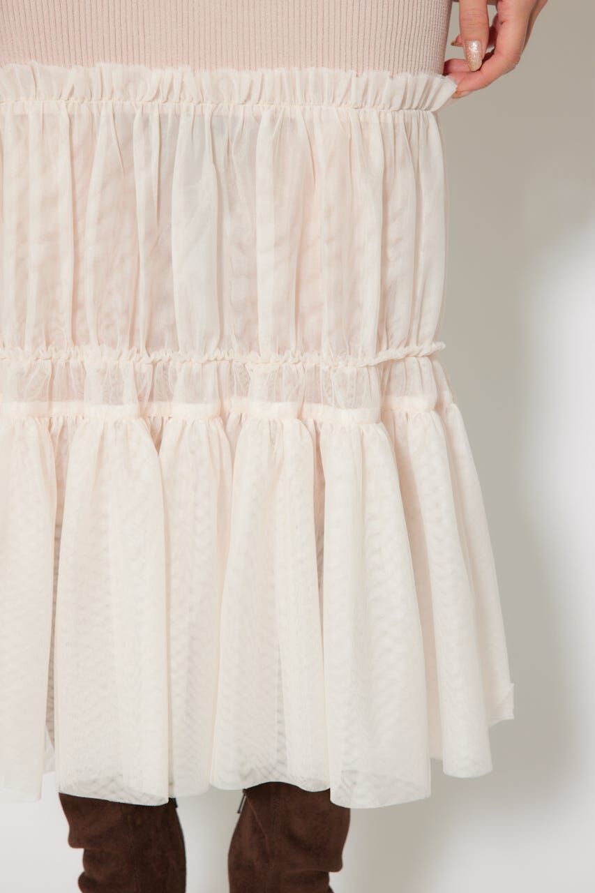 rienda「チュールドッキングニットマーメイドワンピース」|ワンピース|