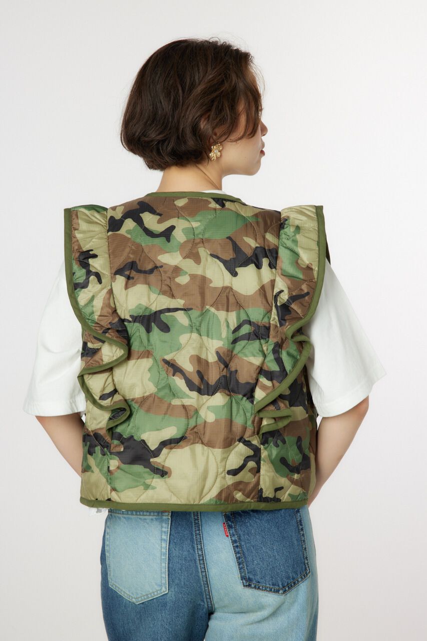 RODEO CROWNS「キルティングフリルベスト」|ダウンベスト・ベスト|