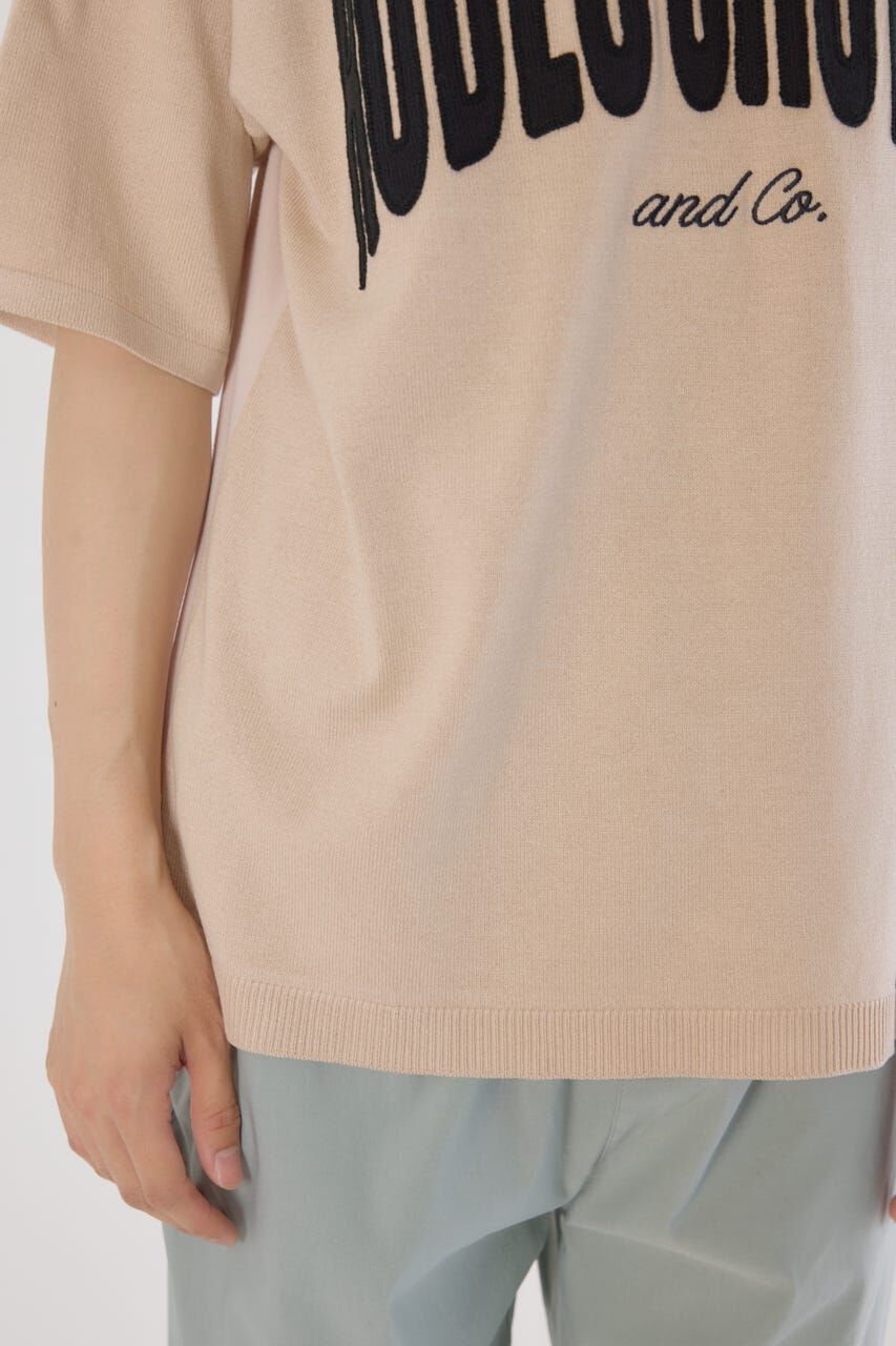 RODEO CROWNS「メンズCURVE LOGOコンビニットトップス」|Tシャツ・カットソー|