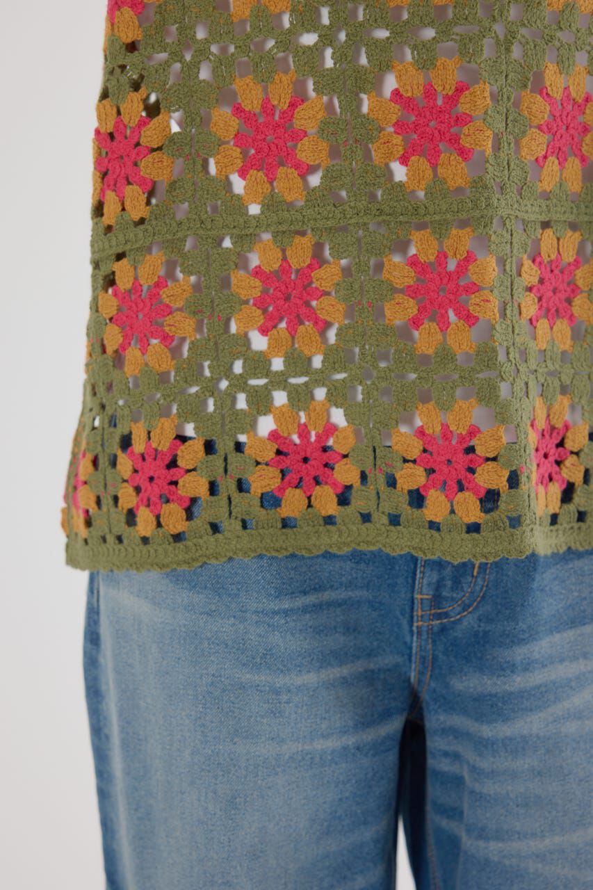 RODEO CROWNS「FLOWERクロシェキャミソール」|キャミソール|