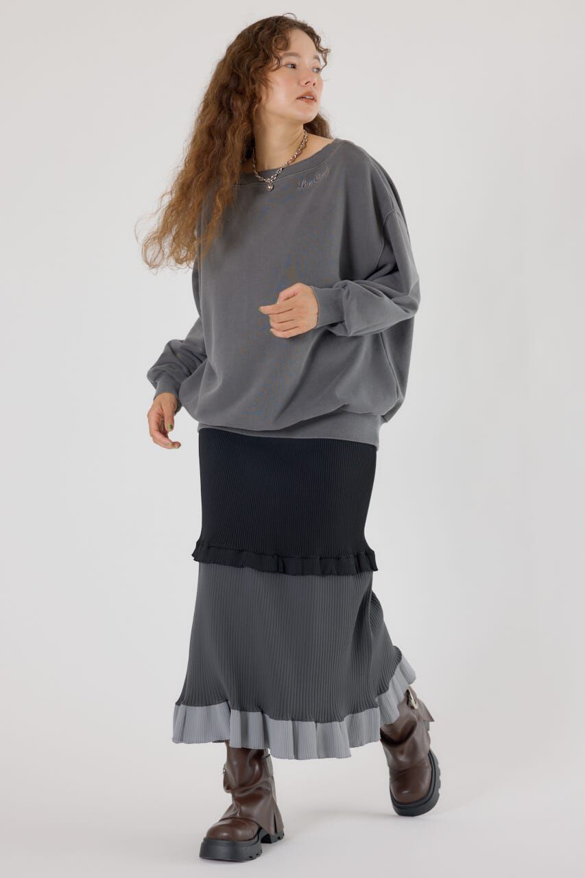 RODEO CROWNS「A-LIGHT フリル切替ニットスカート」|スカート|