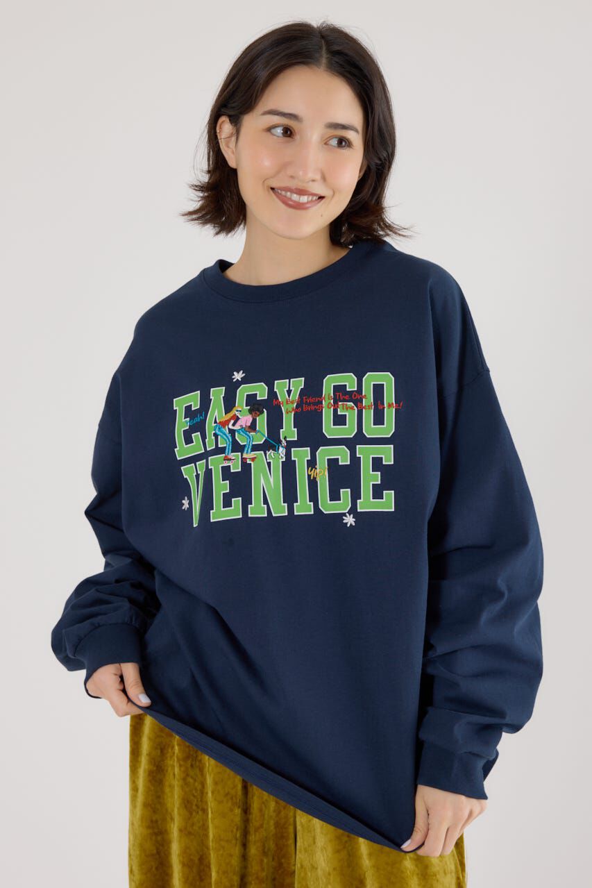 RODEO CROWNS「embroidery collegeロング Tシャツ」|Tシャツ・カットソー|NVY