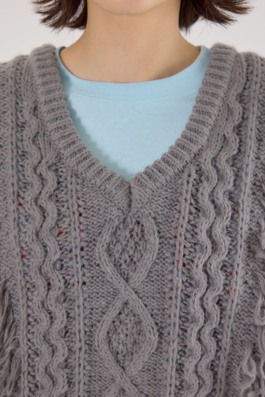 RODEO CROWNS「ケーブルニットベスト」|ニット・セーター|