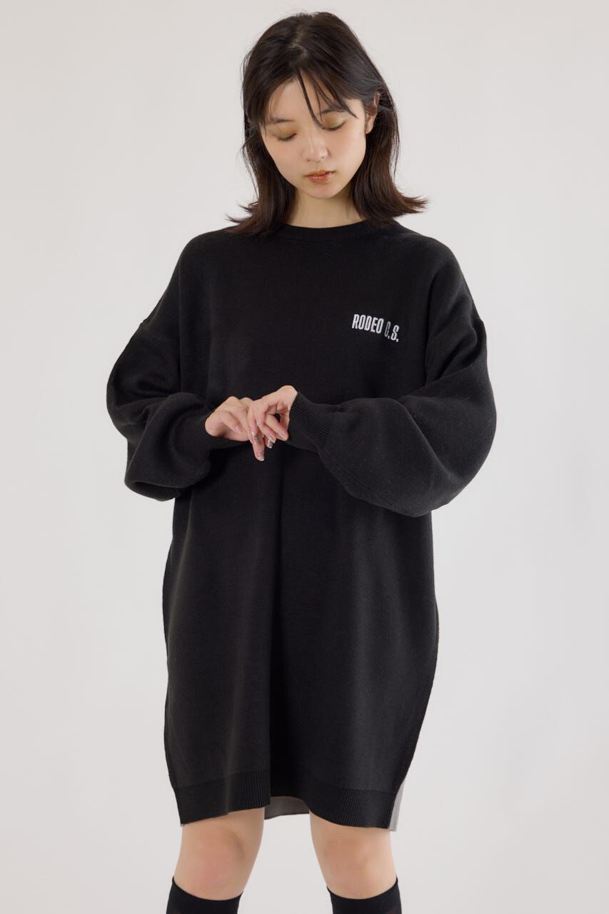 RODEO CROWNS「バックバイカラーロゴニットワンピース」|ワンピース|