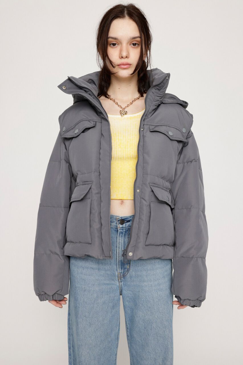 SLY「MANYWAY 4 POCKET PUFFER ジャケット」|ブルゾン・スタジャン|GRY