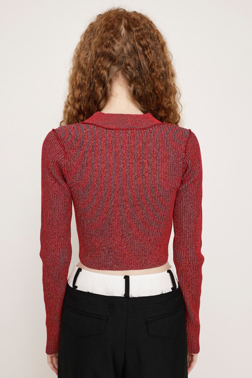 SLY「BI COLOR CROP RIB トップス」|ニット・セーター|