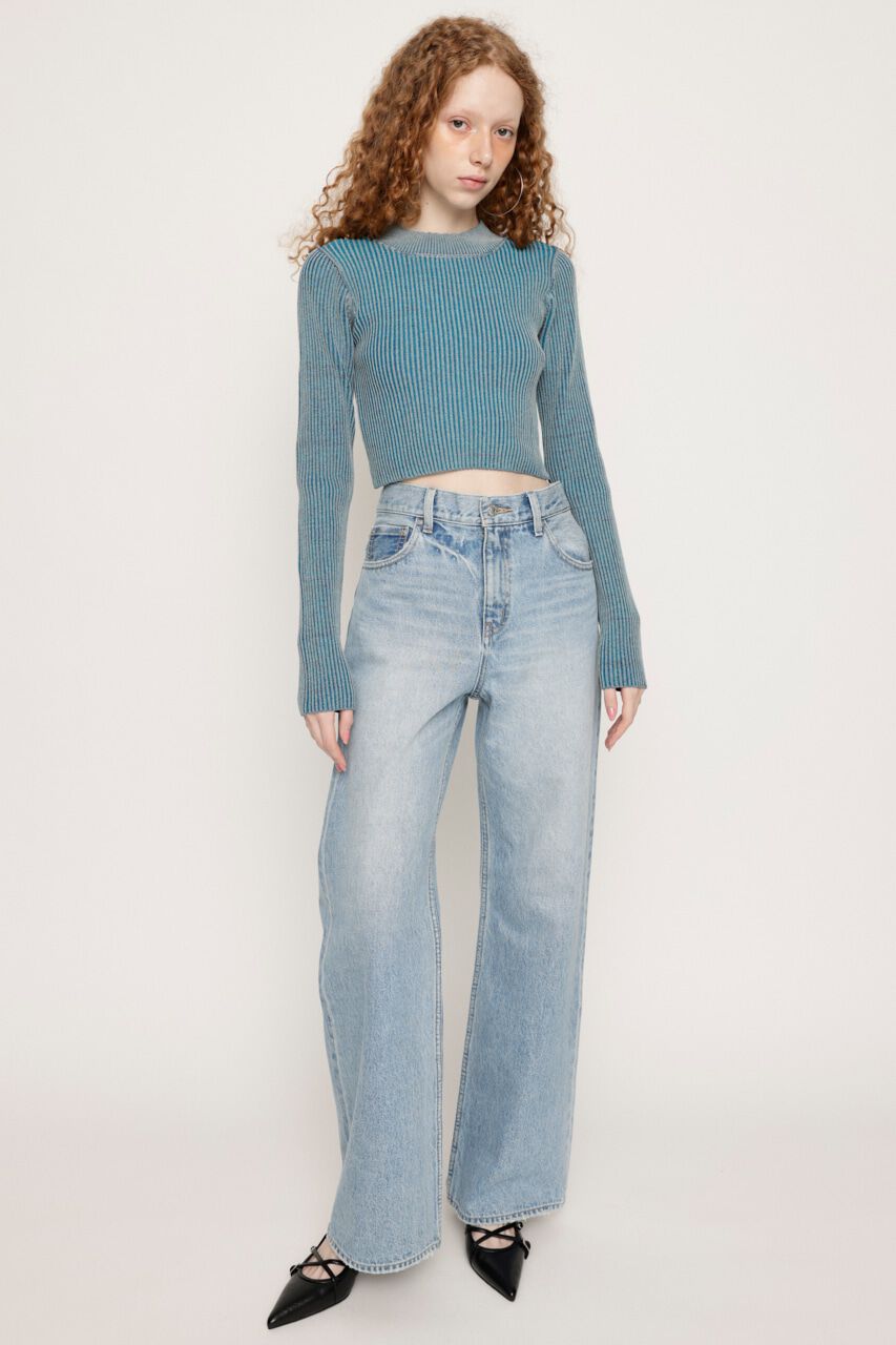 SLY「BI COLOR CROP RIB トップス」|ニット・セーター|