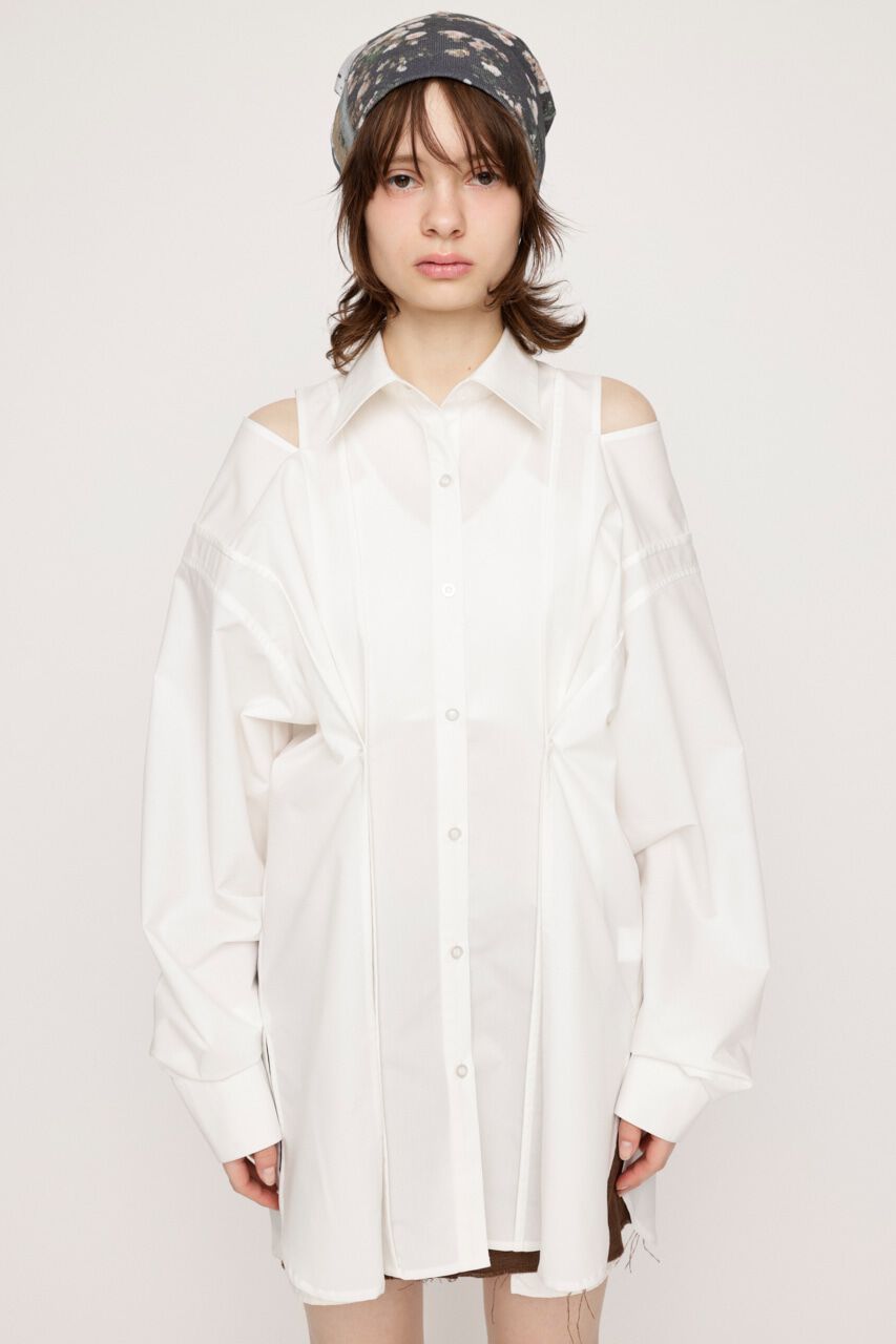 SLY「2WAY OVER SIZE シャツ」|シャツ・ブラウス|WHT