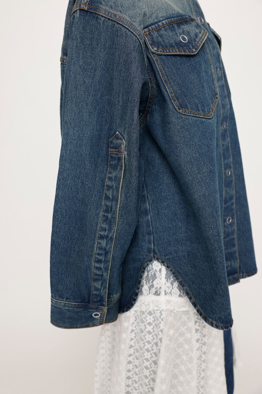 SLY「ARM SLIT DENIM SH ジャケット」|デニムジャケット|