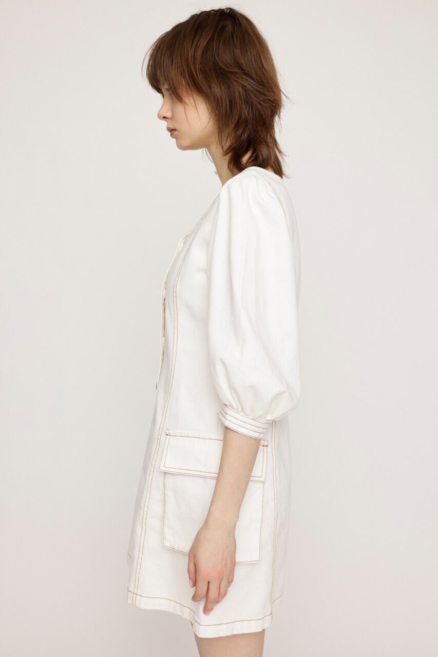 SLY「V NECK DENIM ショートワンピース」|ワンピース|