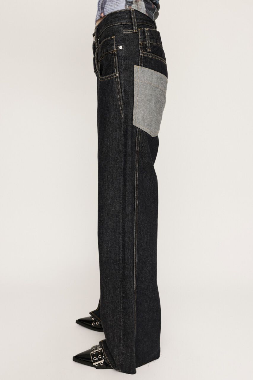 SLY「DOUBLE BELT WIDE FLARE PT-C」|デニム|