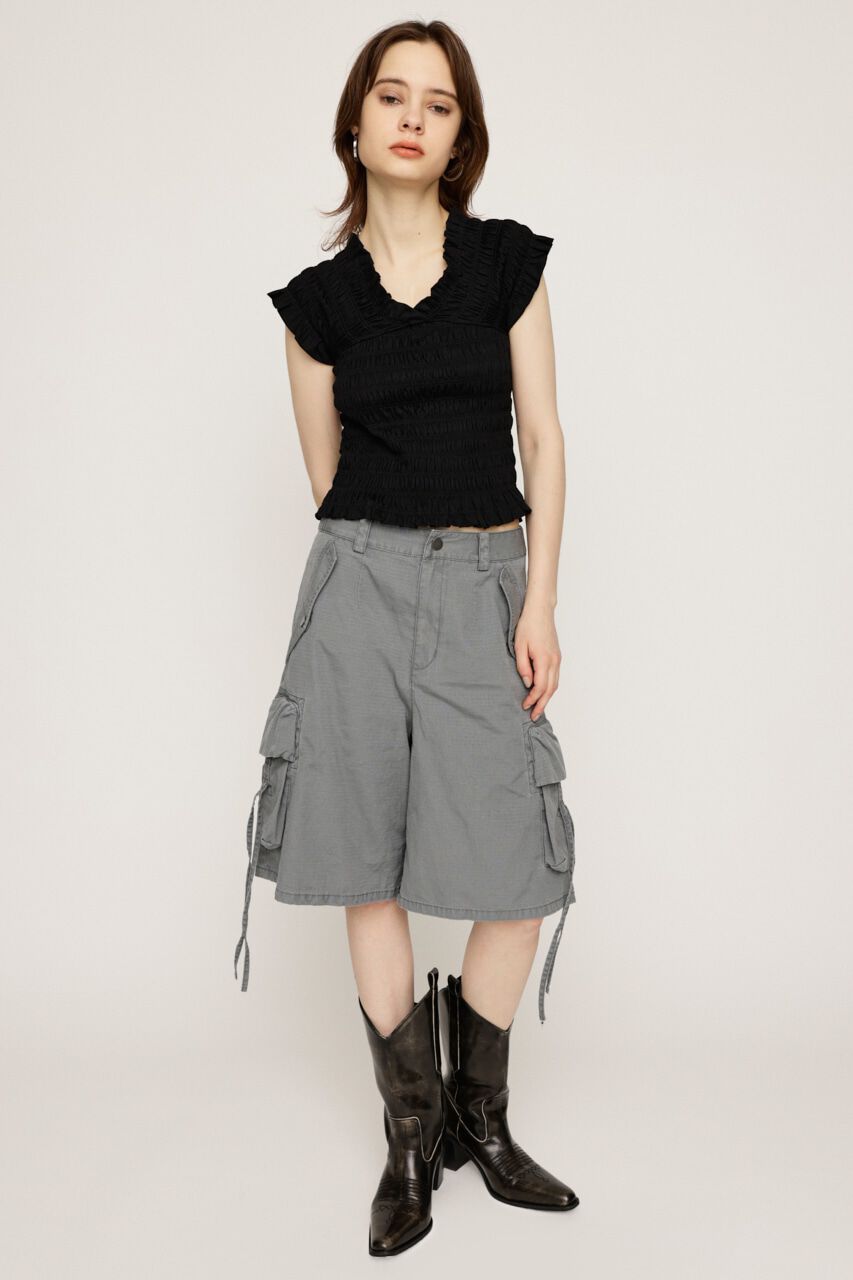 SLY「2WAY SHIRRING BUSTIER トップス」|タンクトップ|