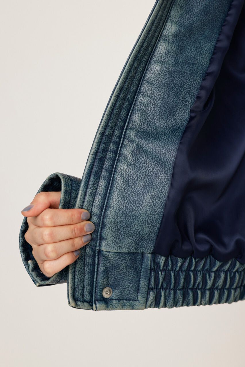 SLY「AGING F／LEATHER FLIGHT ジャケット」|ブルゾン・スタジャン|