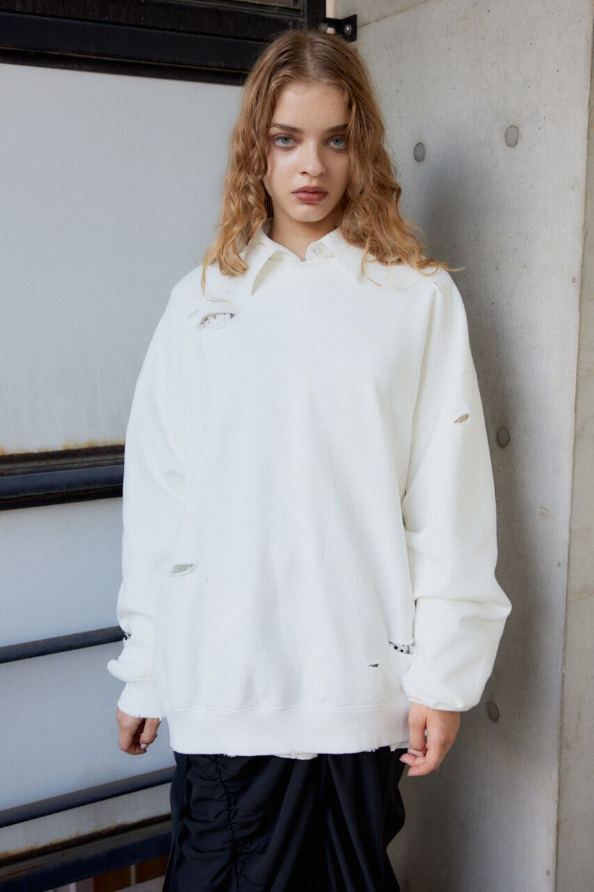 SLY「CRUSHED OVER SWEAT トップス」|Tシャツ・カットソー|