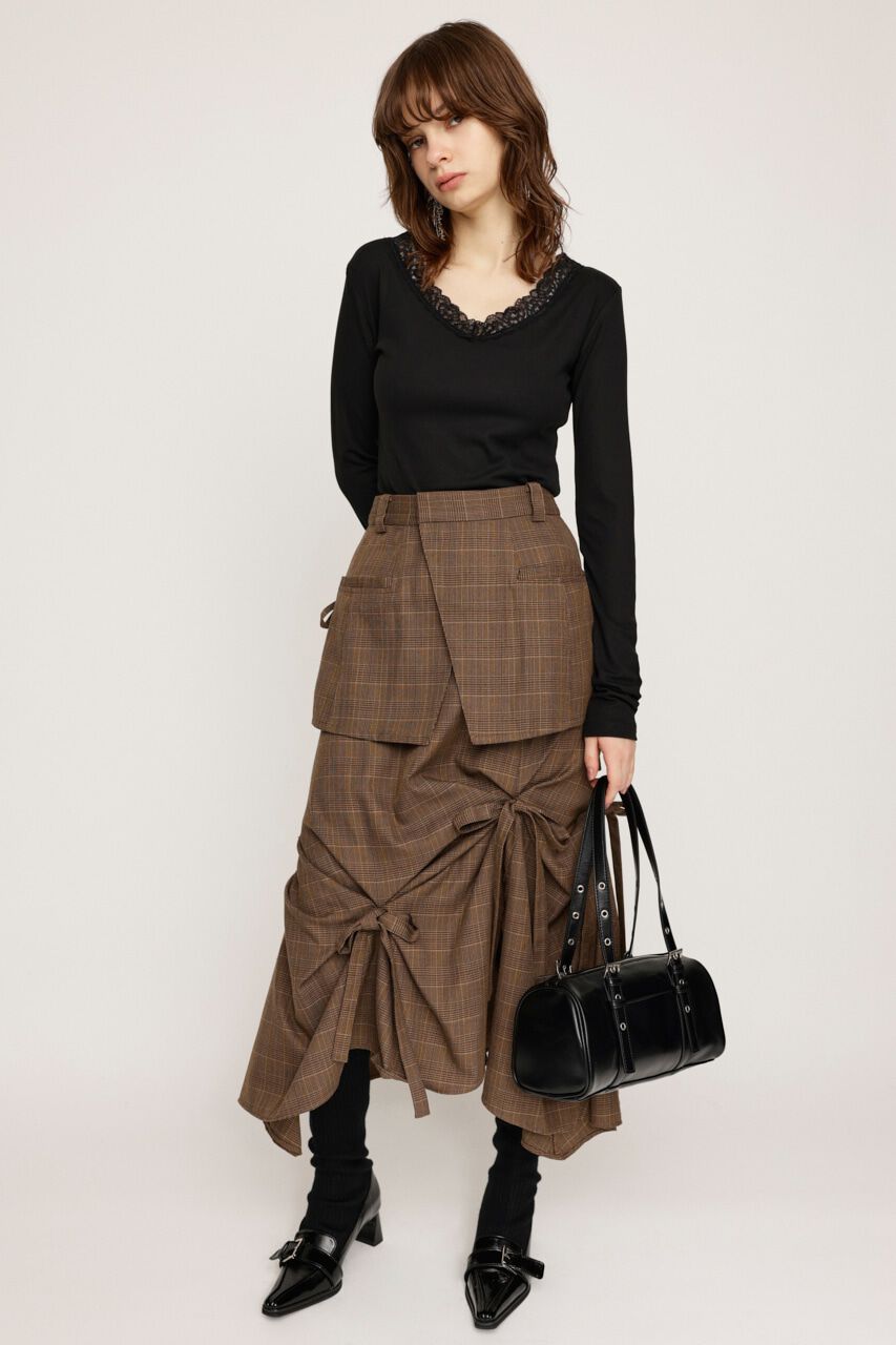 SLY「LACE DOCKING V／N トップス」|Tシャツ・カットソー|