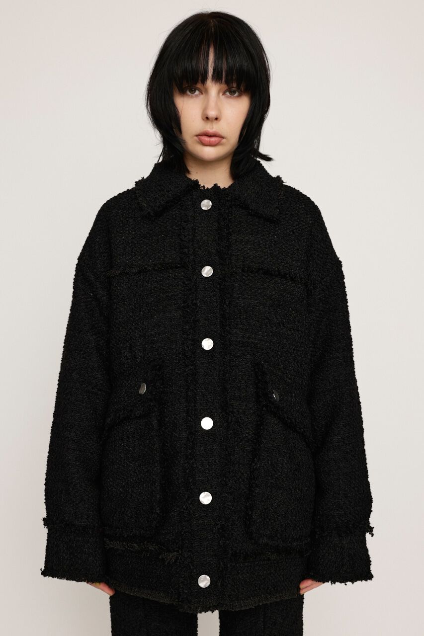 SLY「CUT OFF TWEED OVER ブルゾン」|ブルゾン・スタジャン|