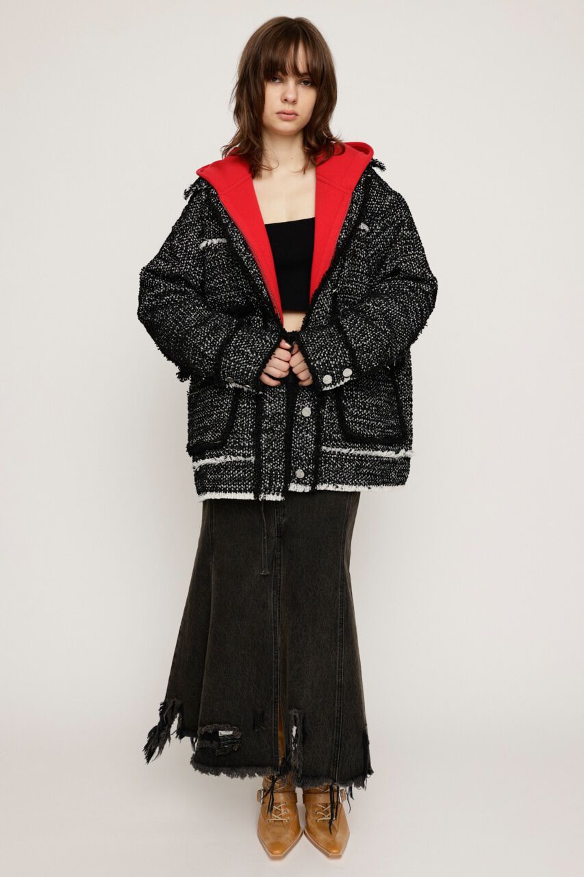 SLY「CUT OFF TWEED OVER ブルゾン」|ブルゾン・スタジャン|