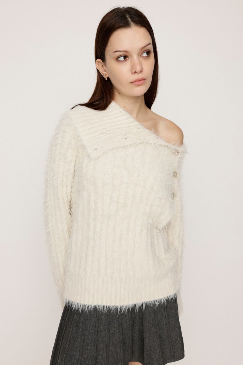 SLY「SIDE BUTTON SHAGGY チュニック」|ニット・セーター|