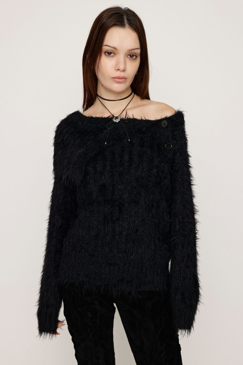 SLY「SIDE BUTTON SHAGGY チュニック」|ニット・セーター|