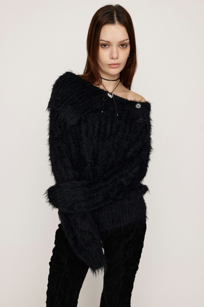 SLY「SIDE BUTTON SHAGGY チュニック」|ニット・セーター|