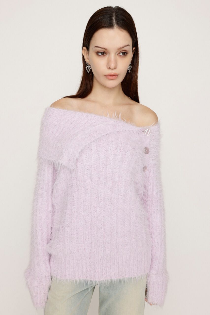 SLY「SIDE BUTTON SHAGGY チュニック」|ニット・セーター|