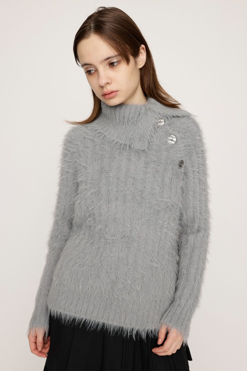 SLY「SIDE BUTTON SHAGGY チュニック」|ニット・セーター|