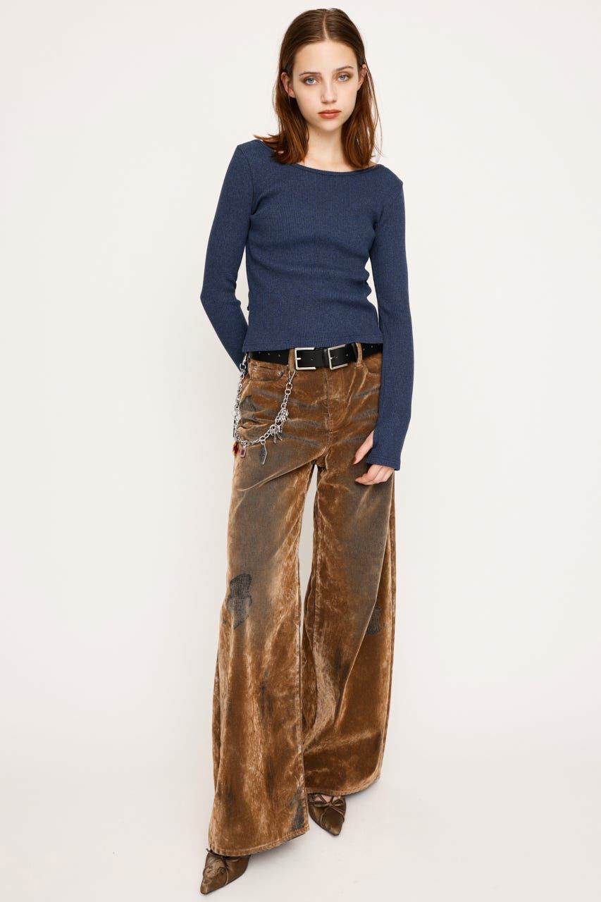 SLY「2WAY CUT RIB トップス」|Tシャツ・カットソー|