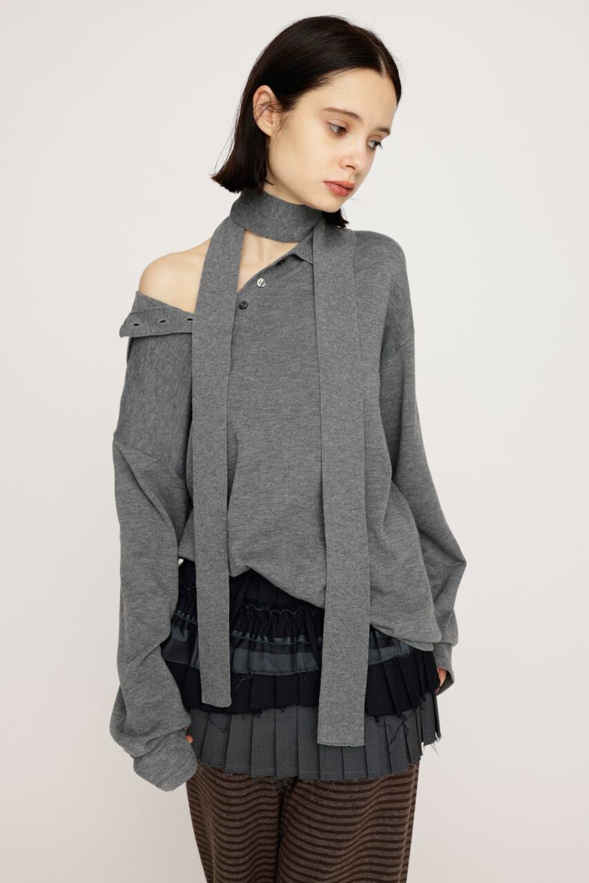 SLY「HG KNIT ASYMMETRY トップス」|ニット・セーター|