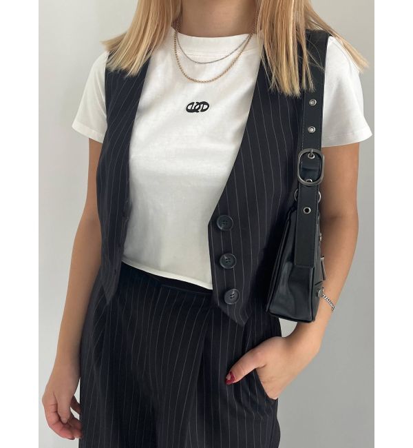 EMODA「ノーカラーコンパクトベスト」|ベスト・ジレ|