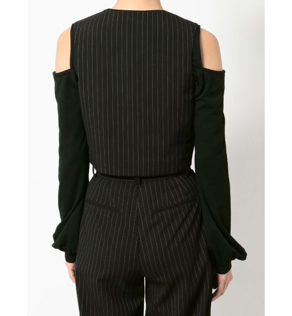 EMODA「ノーカラーコンパクトベスト」|ベスト・ジレ|