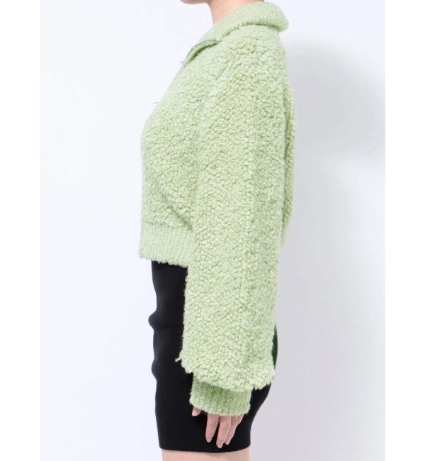 EMODA「フロントジップカラーニットトップ」|ニット・セーター|