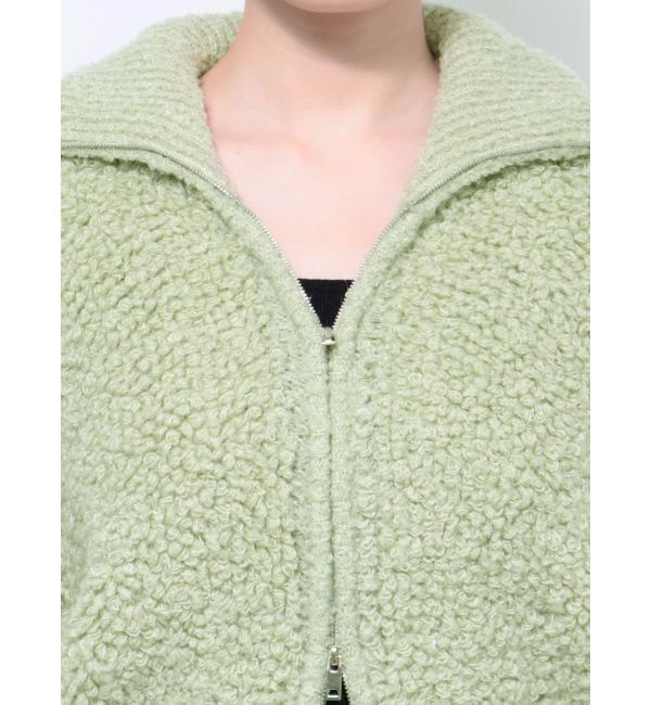 EMODA「フロントジップカラーニットトップ」|ニット・セーター|