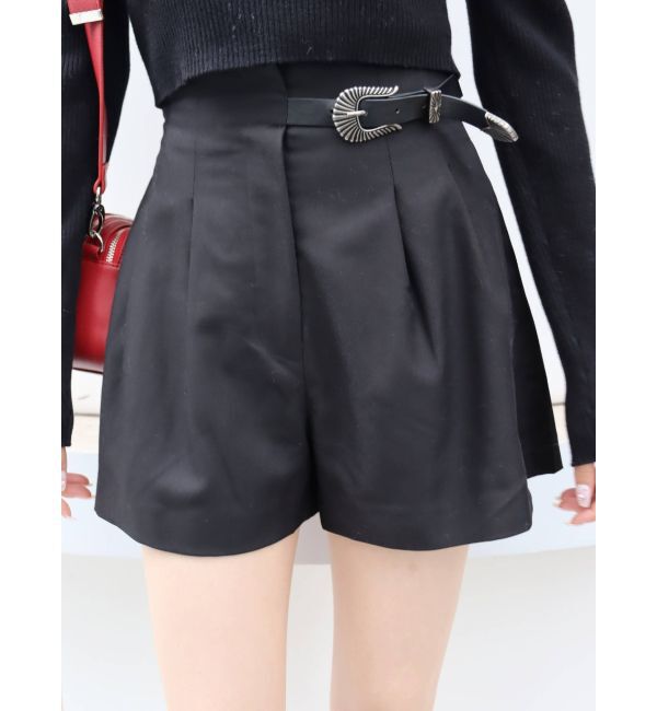 EVRIS「バックルデザインショートパンツ」|その他|ブラック