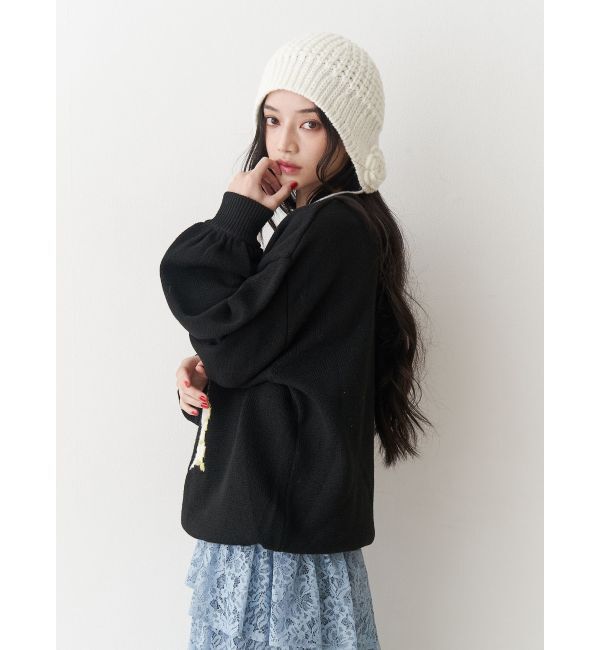 jouetie「リボンジャガードルーズニット」|ニット・セーター|